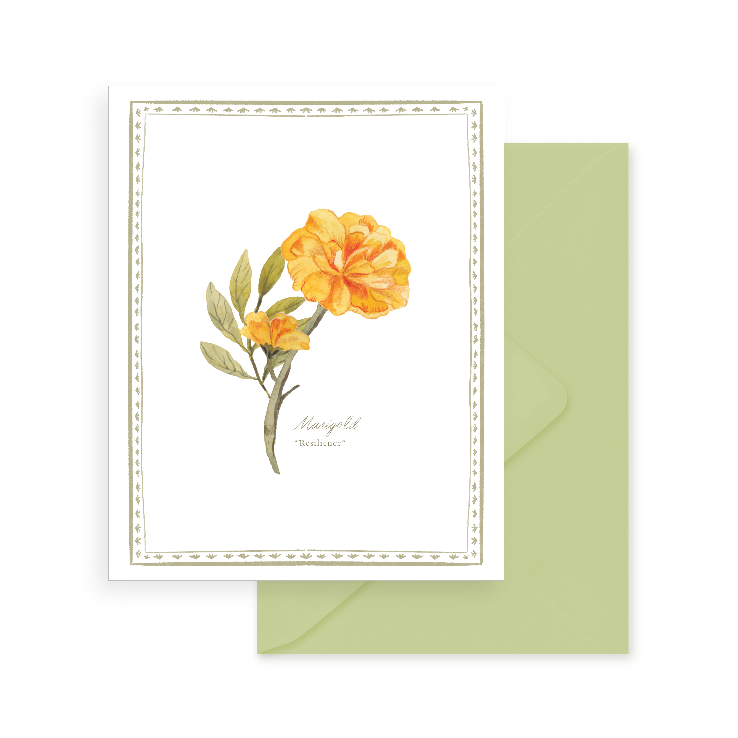 Greeting Card - Floriography: Marigold
