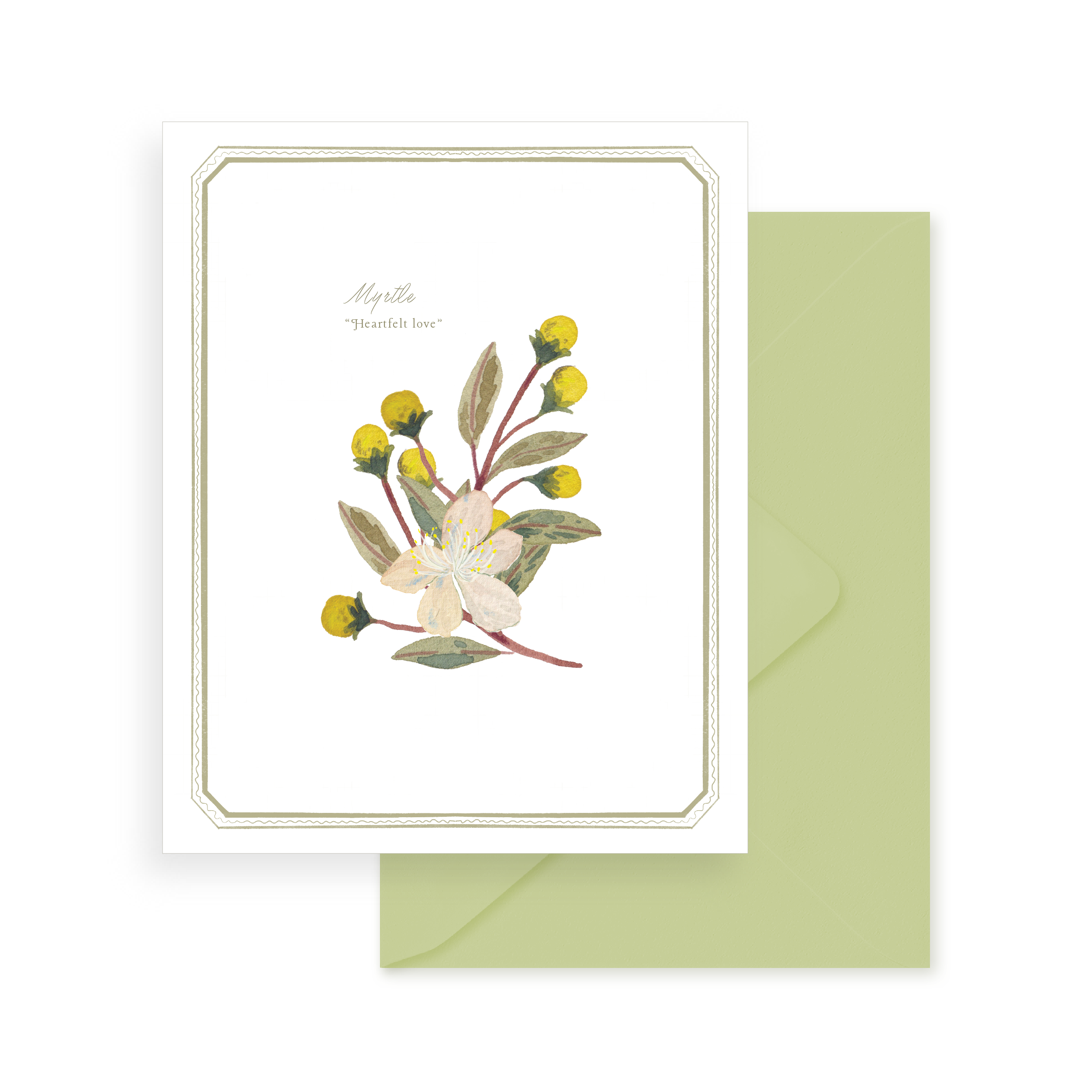 Greeting Card - Floriography: Myrtle