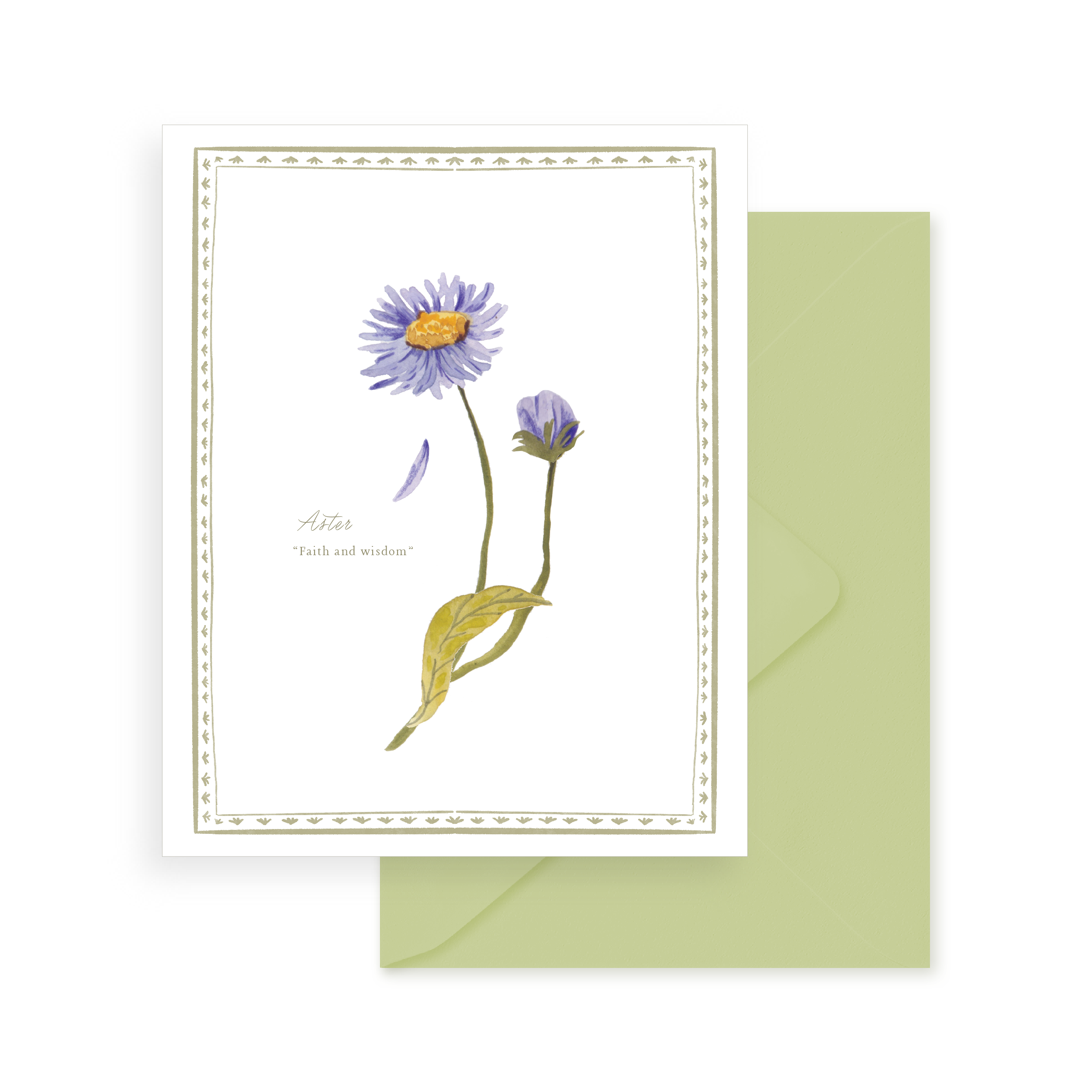 Greeting Card - Floriography: Aster