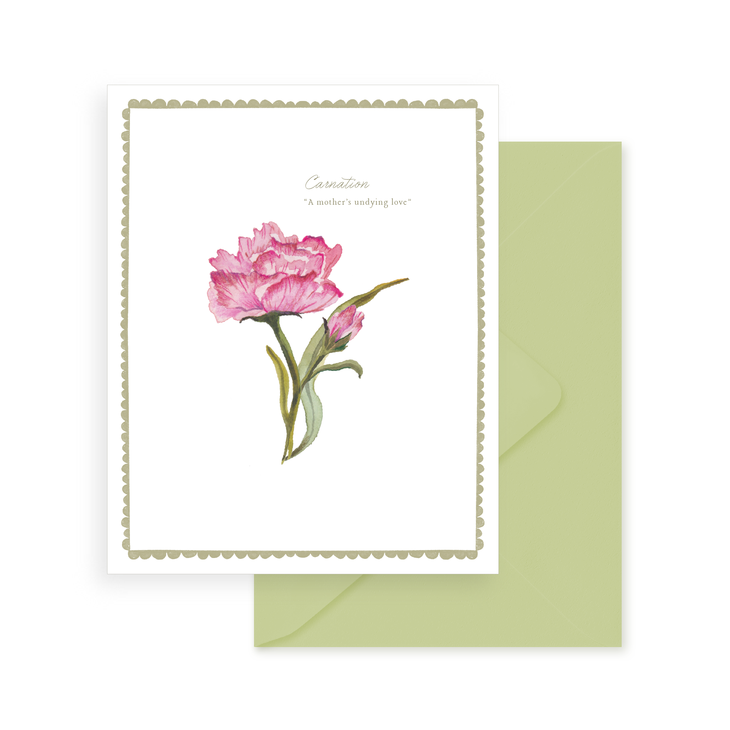 Greeting Card - Floriography: Carnation
