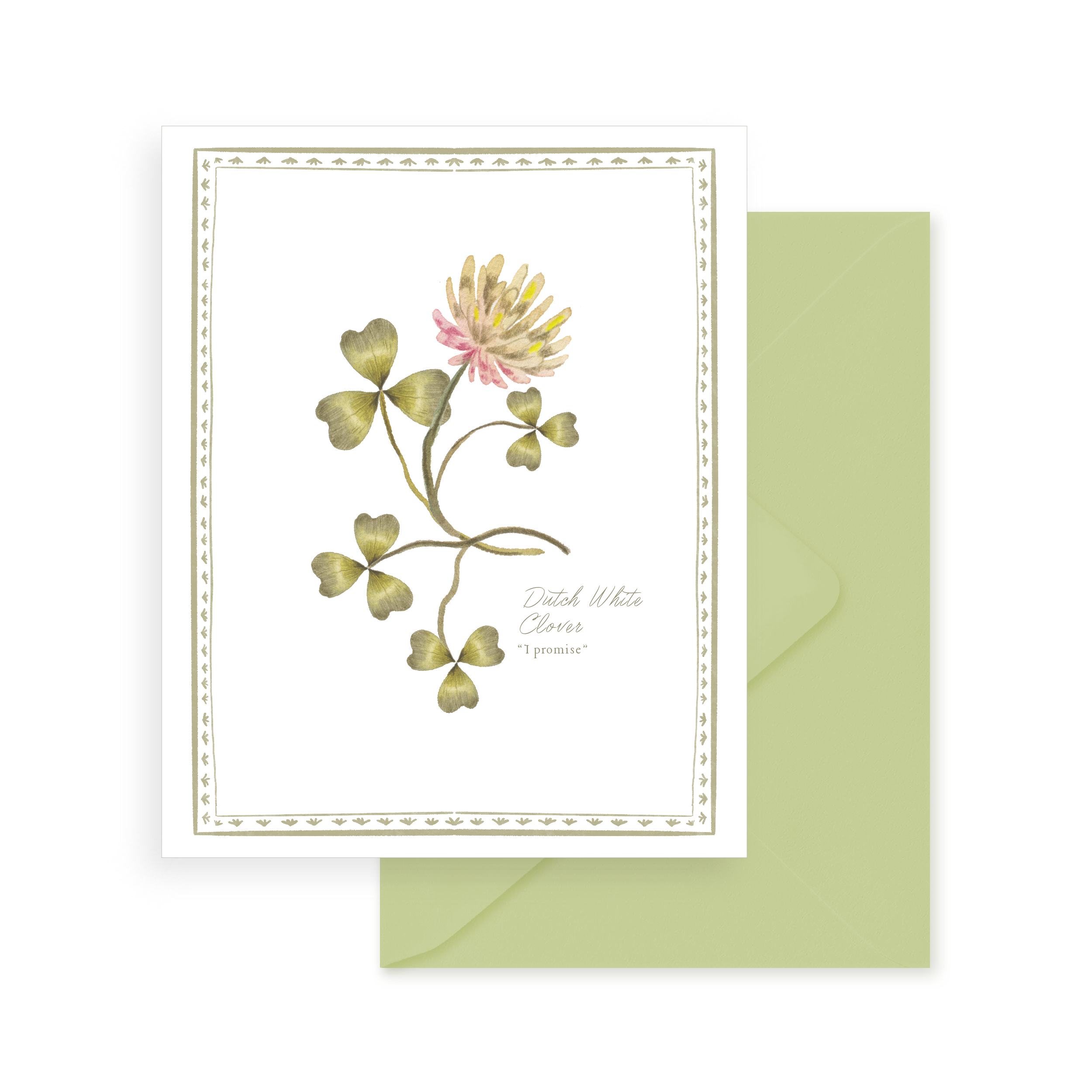 Greeting Card - Floriography: Dutch White Clover
