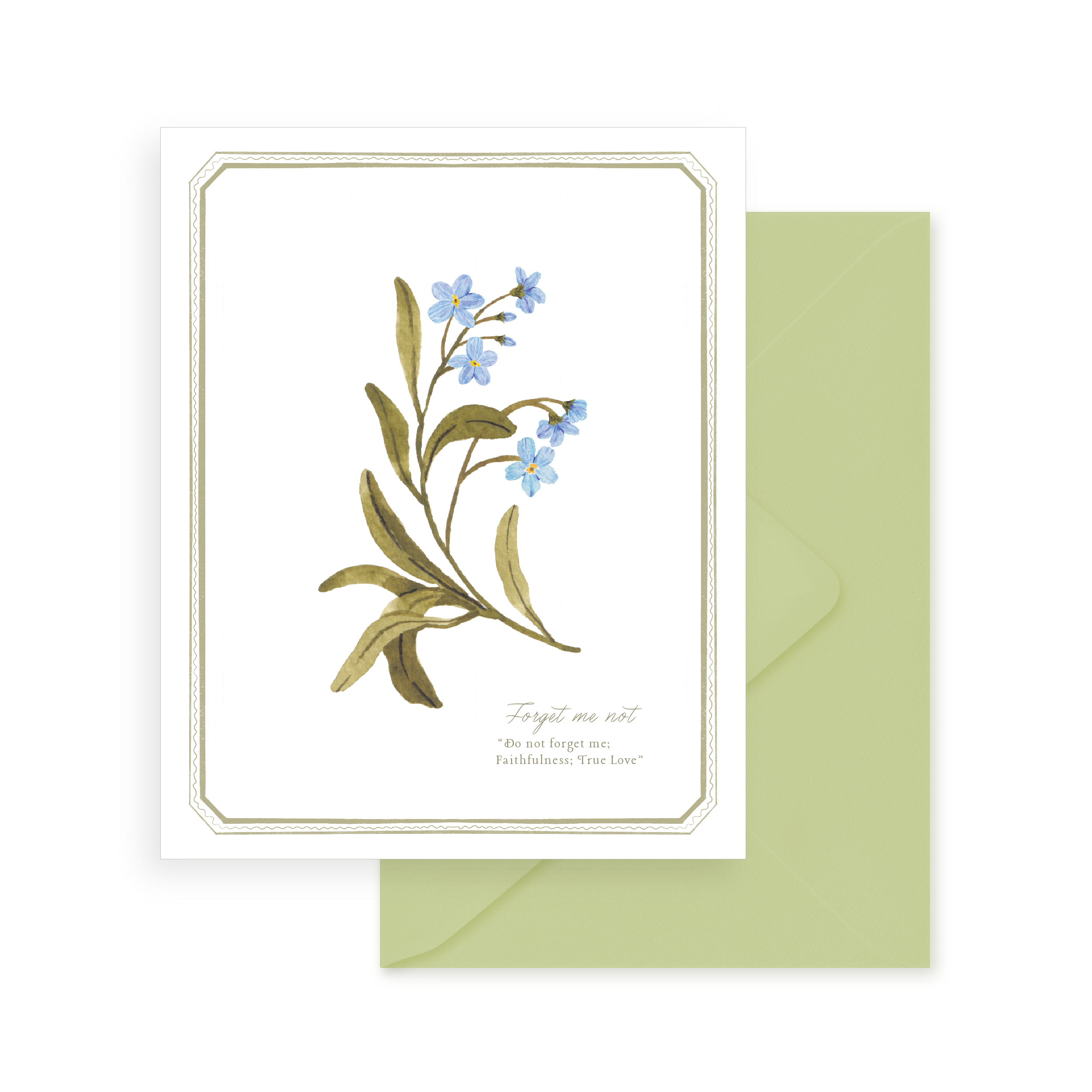 Greeting Card - Floriography: Forget Me Not