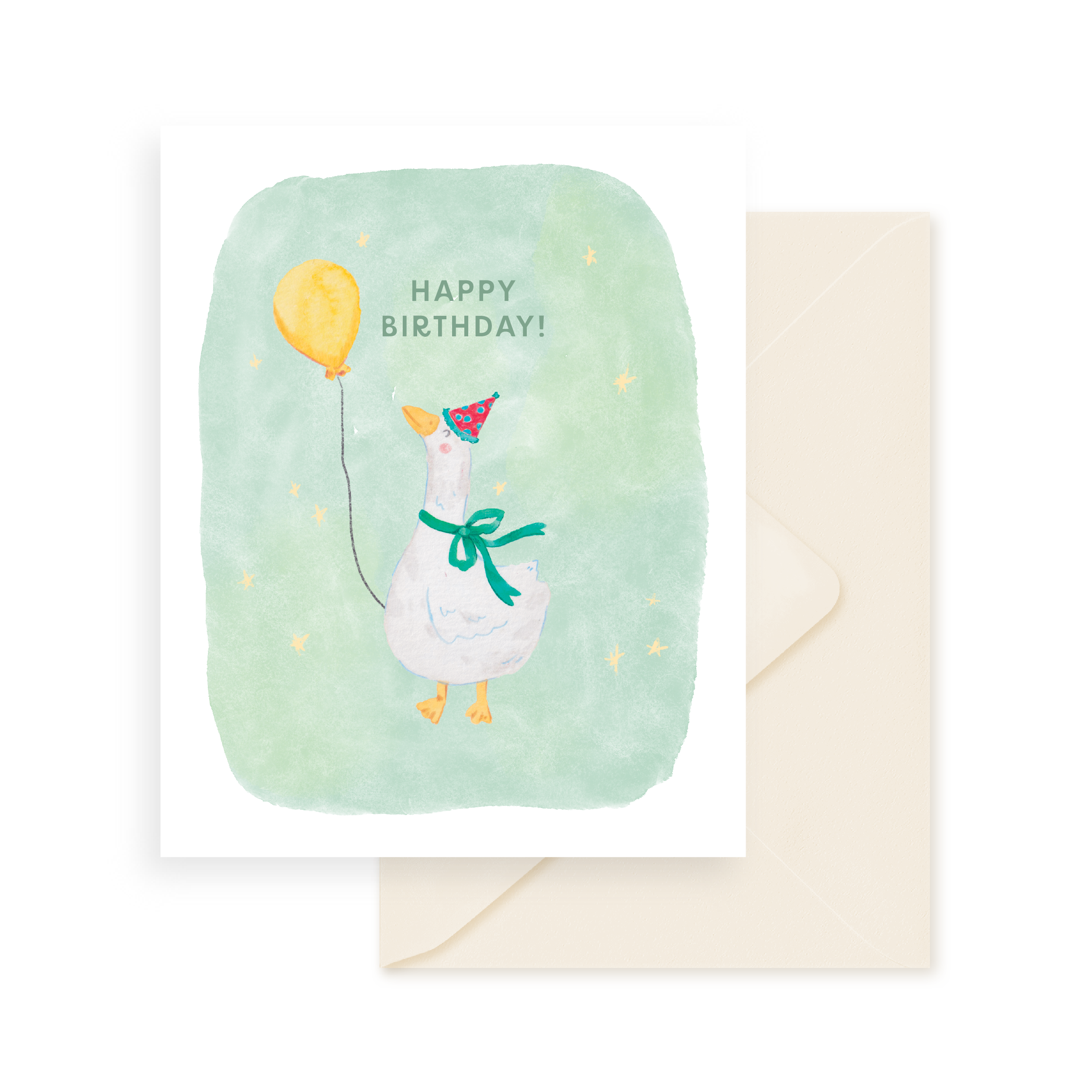 Greeting card - Duck Wishing Happy Birthday