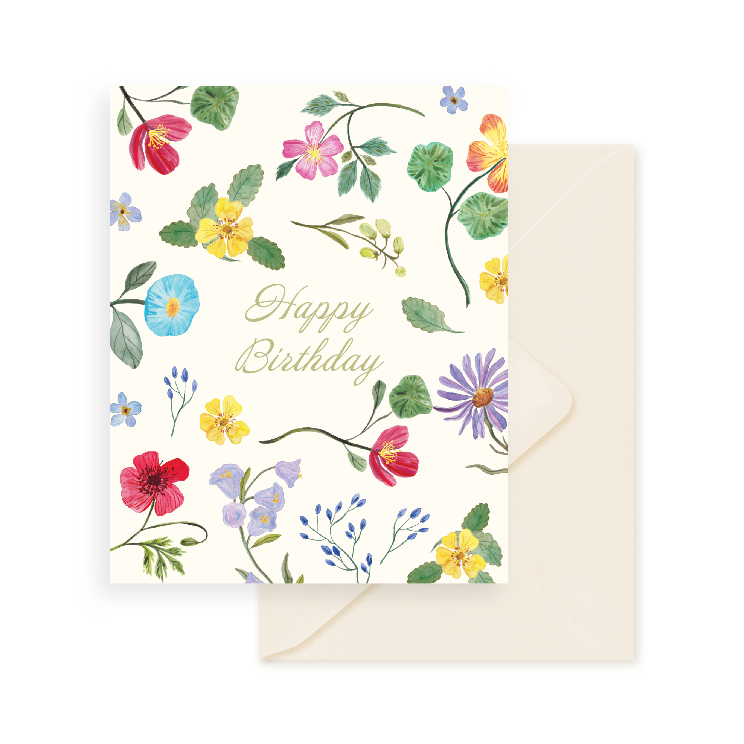 Greeting card - Happy Birthday - Floral