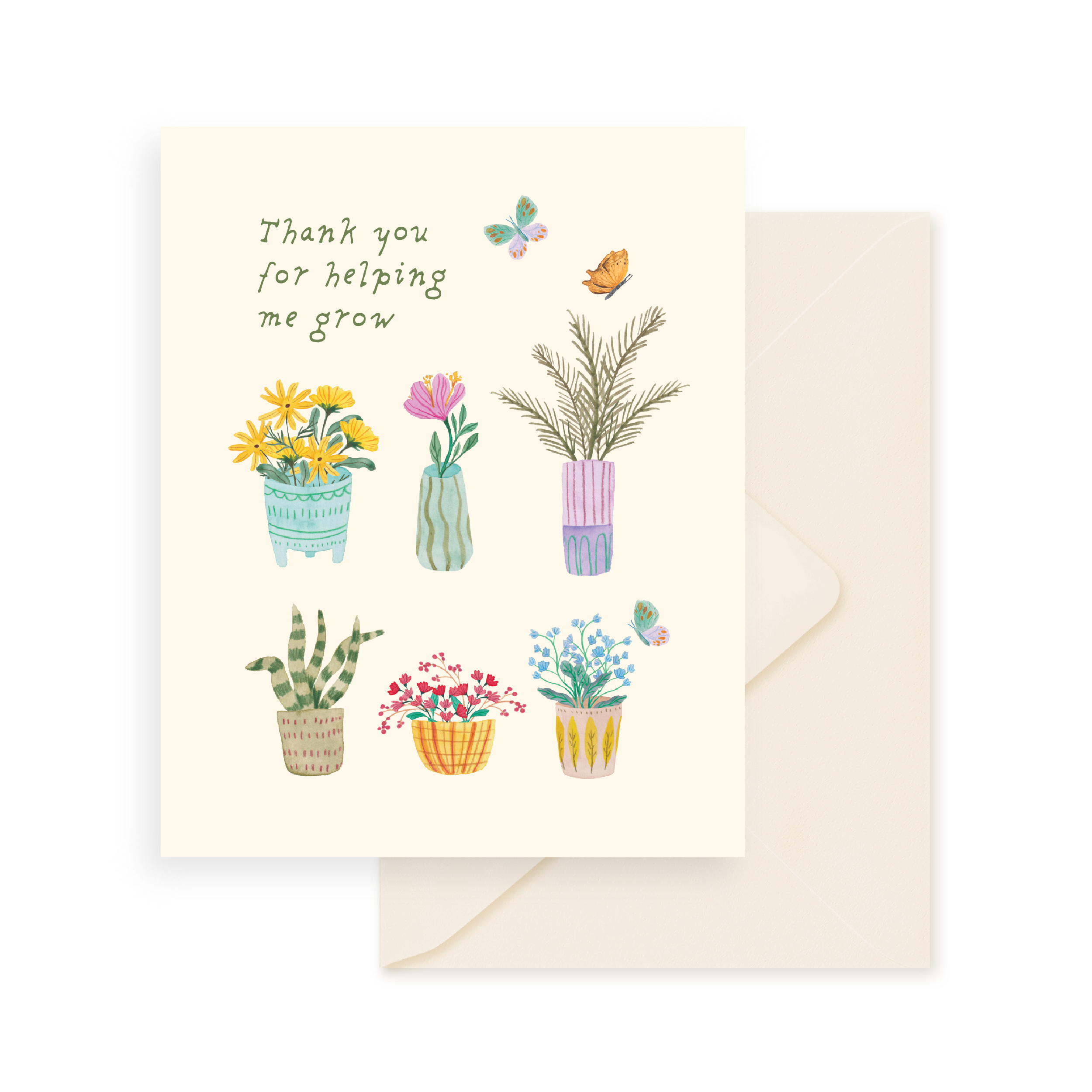 Greeting card - Thank You for Helping Me Grow
