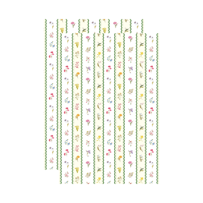 Wrapping Paper - Floriography: Botanical Stripes