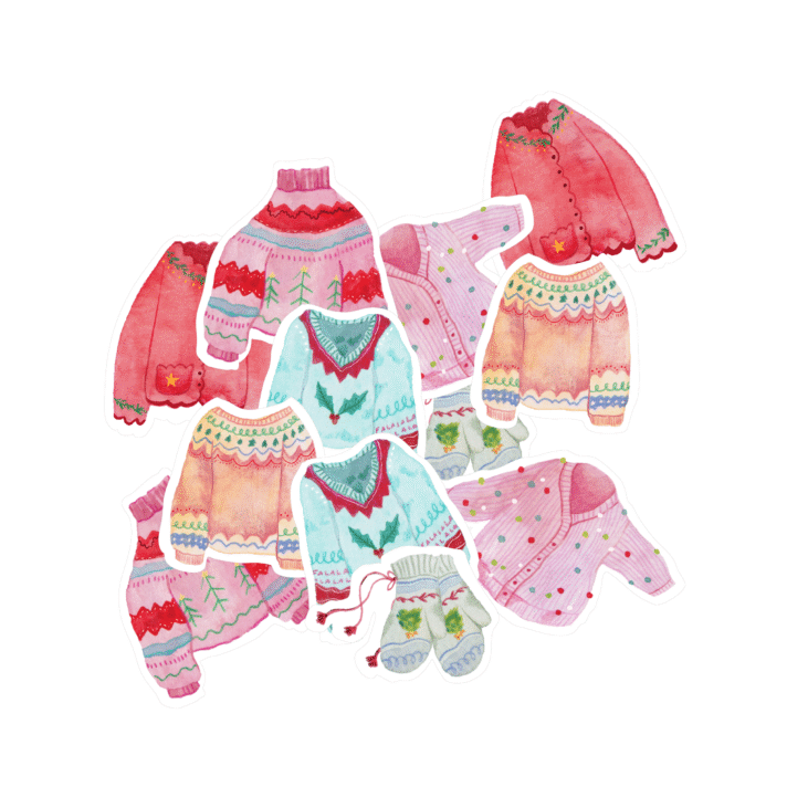 Home for December - Sweater & Mittens Gift Tags (Set of 12)